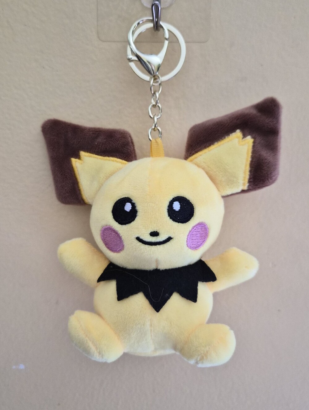 Pokémon Pichu Bag Clip-On Keychain Soft Plush Stuffed Animal Plushies Toy